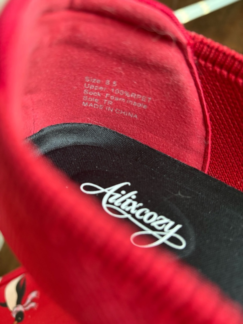 Ailicozy Women Sz 8.5 Red mesh Mary Jane Ballet Flats  Comfortable Slip-On Shoe - Picture 10 of 10